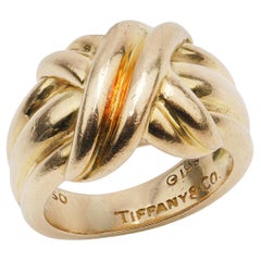 Tiffany & Co 18kt Yellow Gold X-Shaped Ring
