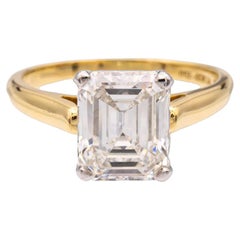 Tiffany & Co. 18KY 2.04ct IVVS2 Emerald Cut Diamond Solitaire Engagement Ring
