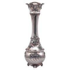Tiffany & Co. 1900 Charles L Tiffany Edwardian Art Nouveau Sterling Trumpet Vase