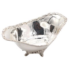 Antique TIFFANY & CO. 1901 Charles T. Cook Four-Legged Nut Dish In .925 Sterling Silver