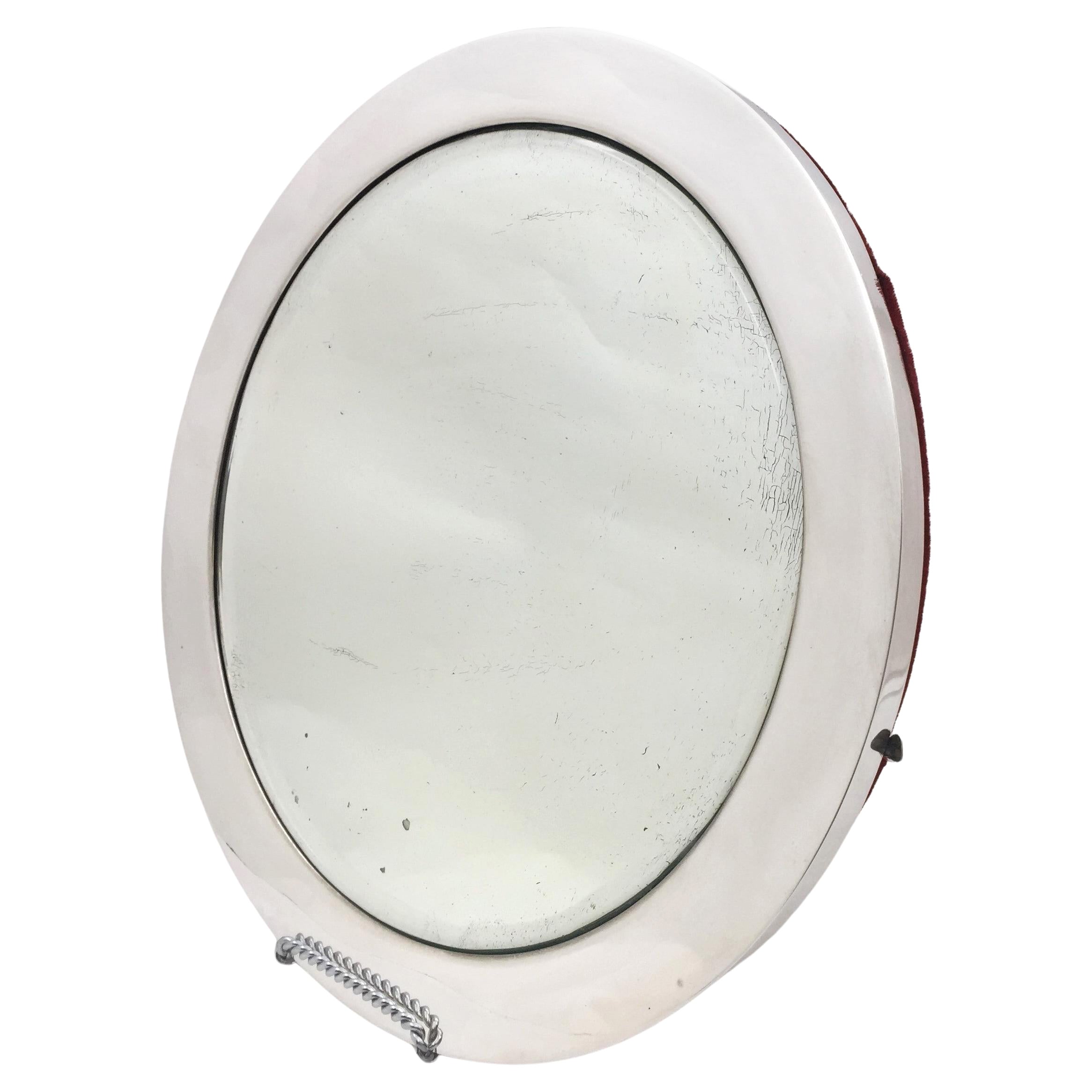 Plat en argent sterling avec miroir de style Art déco, Tiffany & Co. 1909 en vente