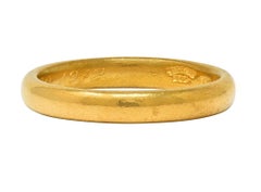 Tiffany & Co. 1912 22 Karat Yellow Gold Antique Unisex Wedding Band Ring