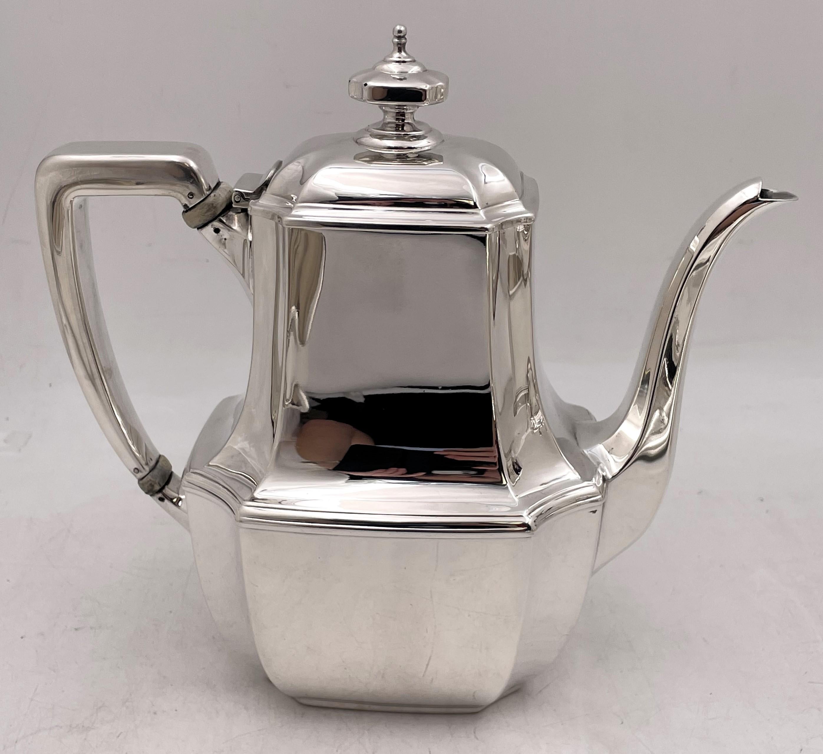 Tiffany & Co. 1912 Sterling Silber 6-teiliges Tee- und Kaffee-Set Hampton Art Deco von Tiffany & Co. 4