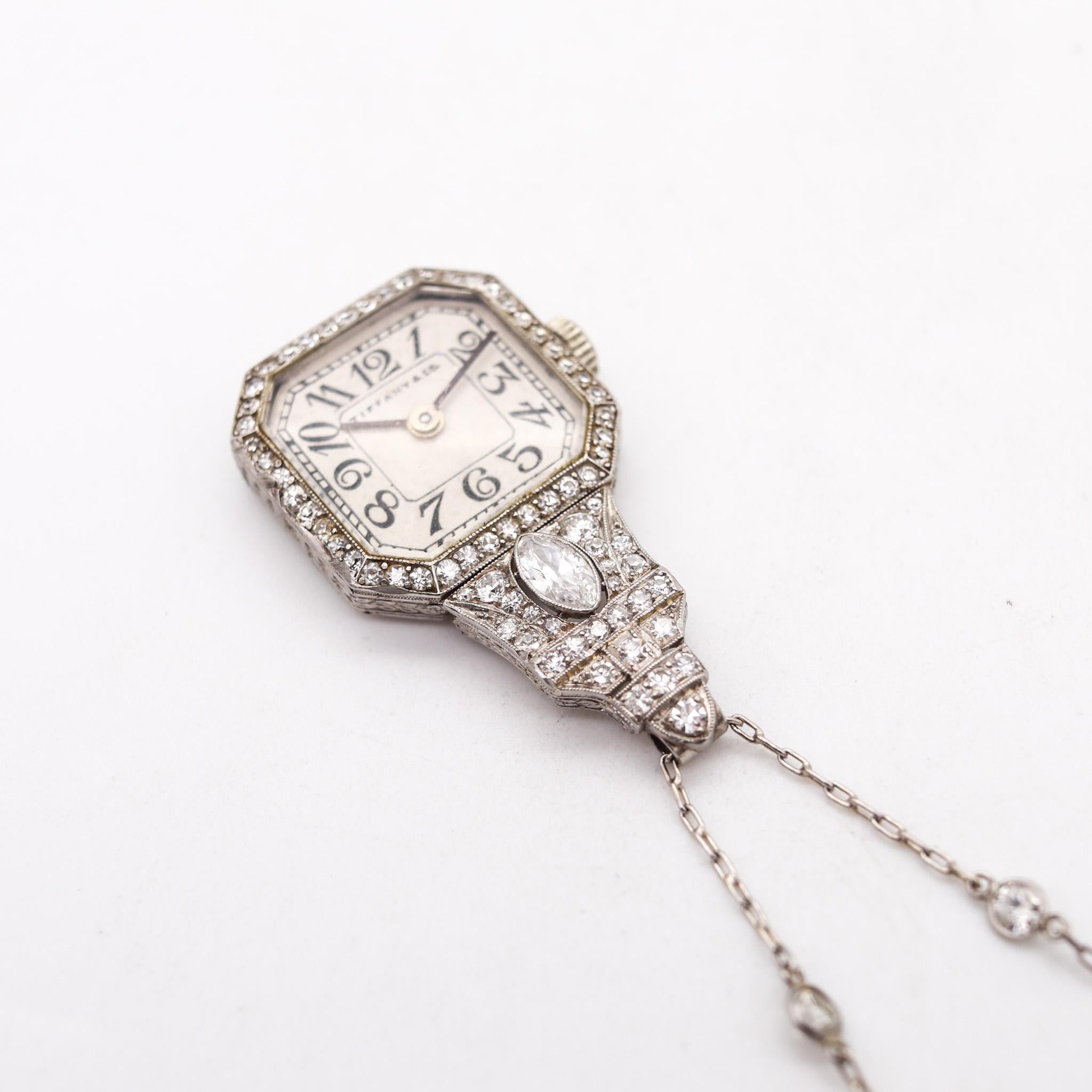 tiffany clock necklace