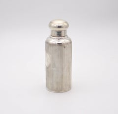 TIFFANY & CO. 1920 Art Deco Perfume Flask Bottle In Solid 925 Sterling Silver