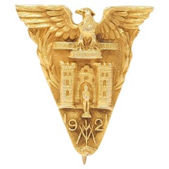 Tiffany & Co. 1921 14K Yellow Gold Virginia Military Institute Antique Class Pin