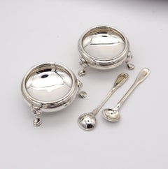 TIFFANY & CO. 1921 John C. Moore Pair of Open Salts Cellars .925 Sterling Silver