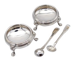 TIFFANY & CO. 1921 John C. Moore Pair of Open Salts Cellars .925 Sterling Silver