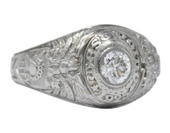 Tiffany & Co. 1925 Diamond Platinum West Point Class Unisex Ring