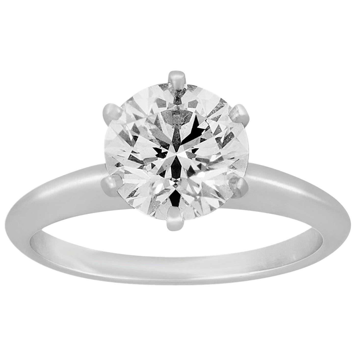 Tiffany & Co. 1.93 Carat G VVS1 Diamond Platinum Ring