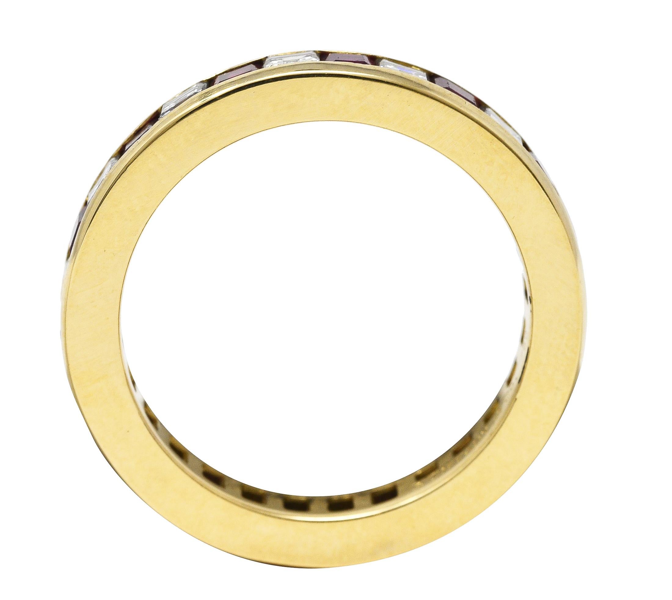 tiffany ruby and diamond eternity ring