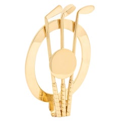 Tiffany & Co. 1940's 14 Karat Yellow Gold Vintage Unisex Golf Club Money Clip