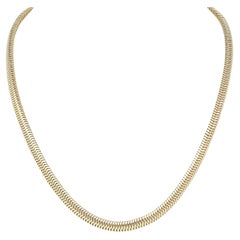 Tiffany & Co. 1940's Vintage 14 Karat Yellow Gold Vintage Snake Chain Necklace