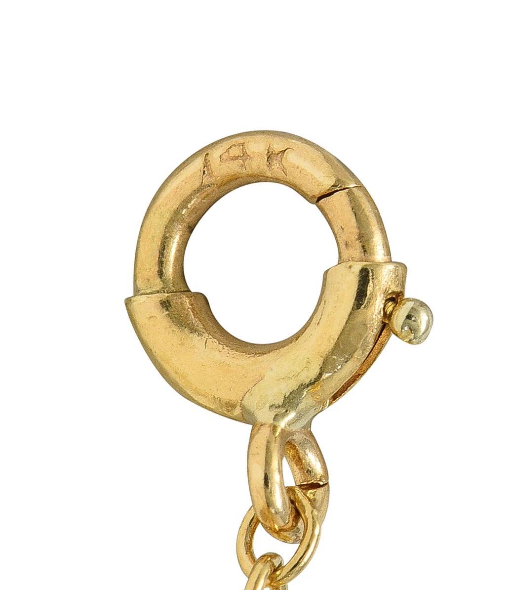 Tiffany & Co. 1950's Oro amarillo de 18 quilates Pulsera vintage de eslabones foliados en venta 3