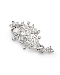 Tiffany & Co 1950s Palladium and yellow gold Diamond brooch