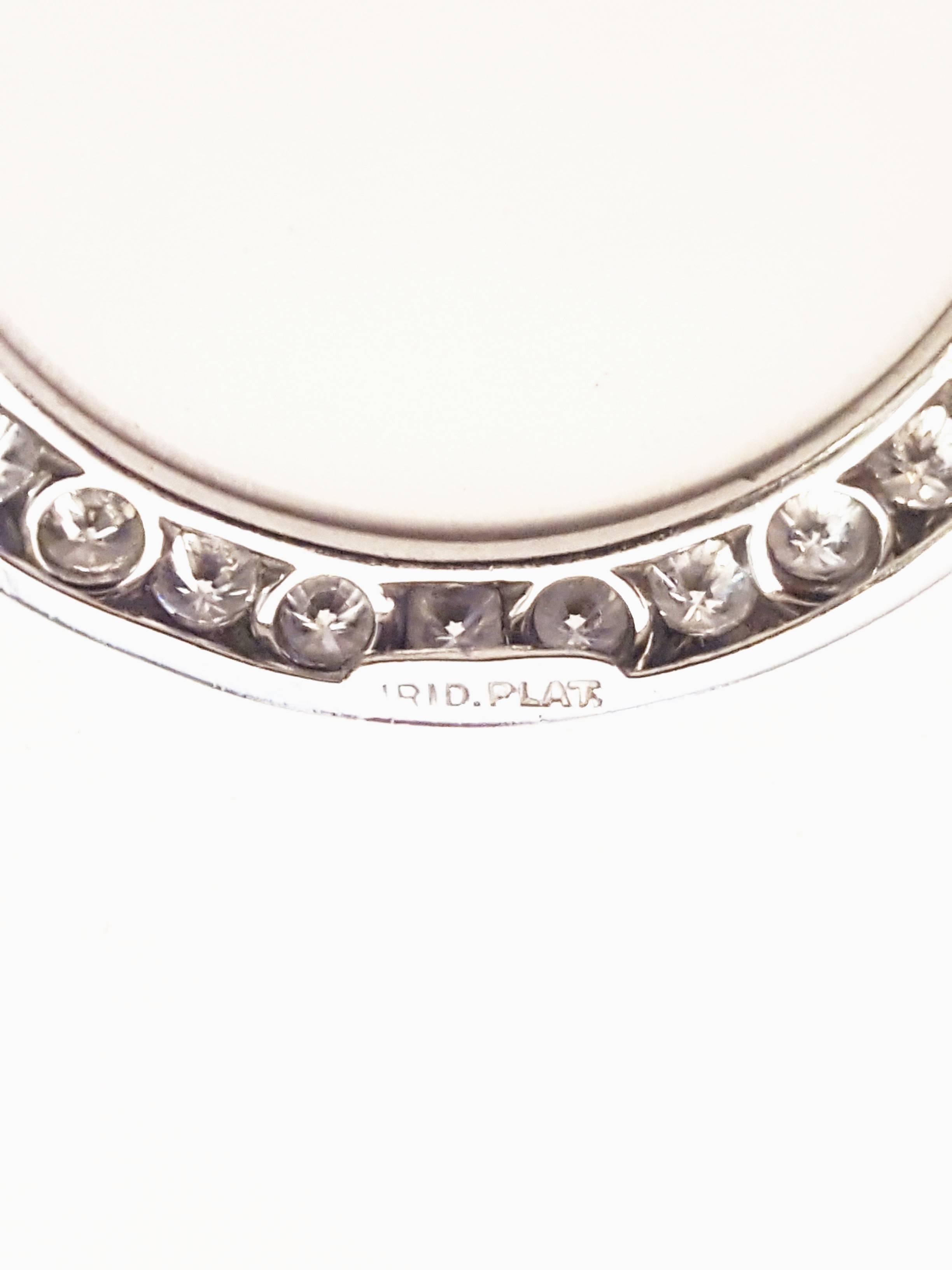 Tiffany & Co. 1950s Platinum Diamond Eternity Circle Necklace For Sale 2