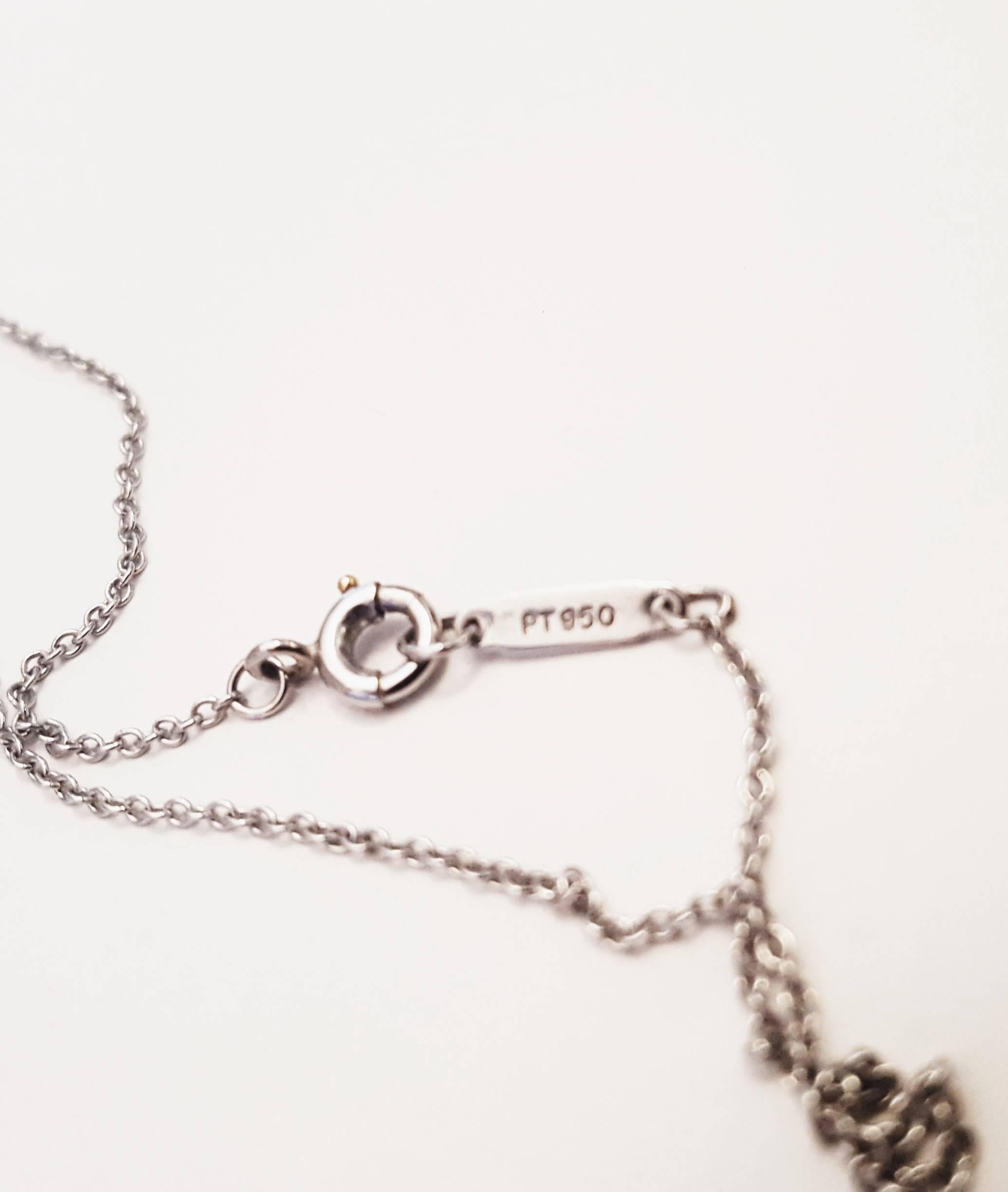 Tiffany & Co. 1950s Platinum Diamond Eternity Circle Necklace For Sale 5