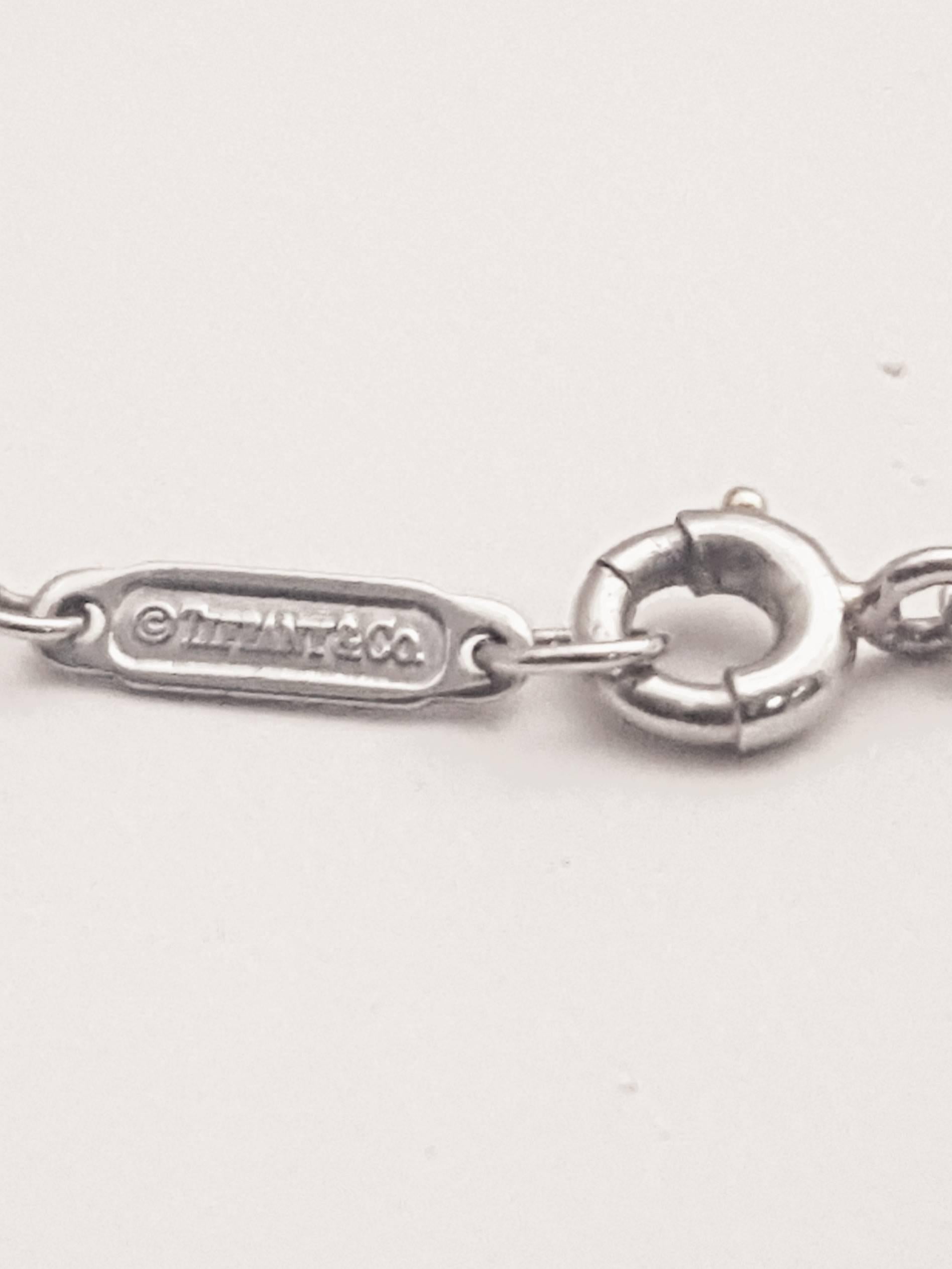 Tiffany & Co. 1950s Platinum Diamond Eternity Circle Necklace For Sale 6