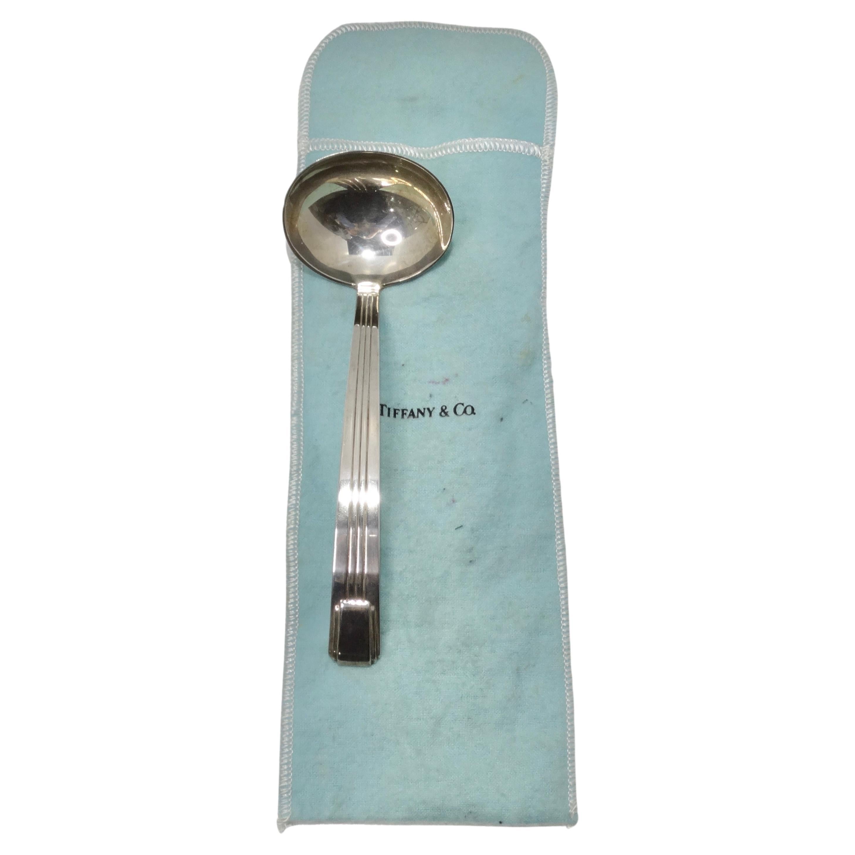 Tiffany & Co 1950s Silver Large Serving Spoon For Sale