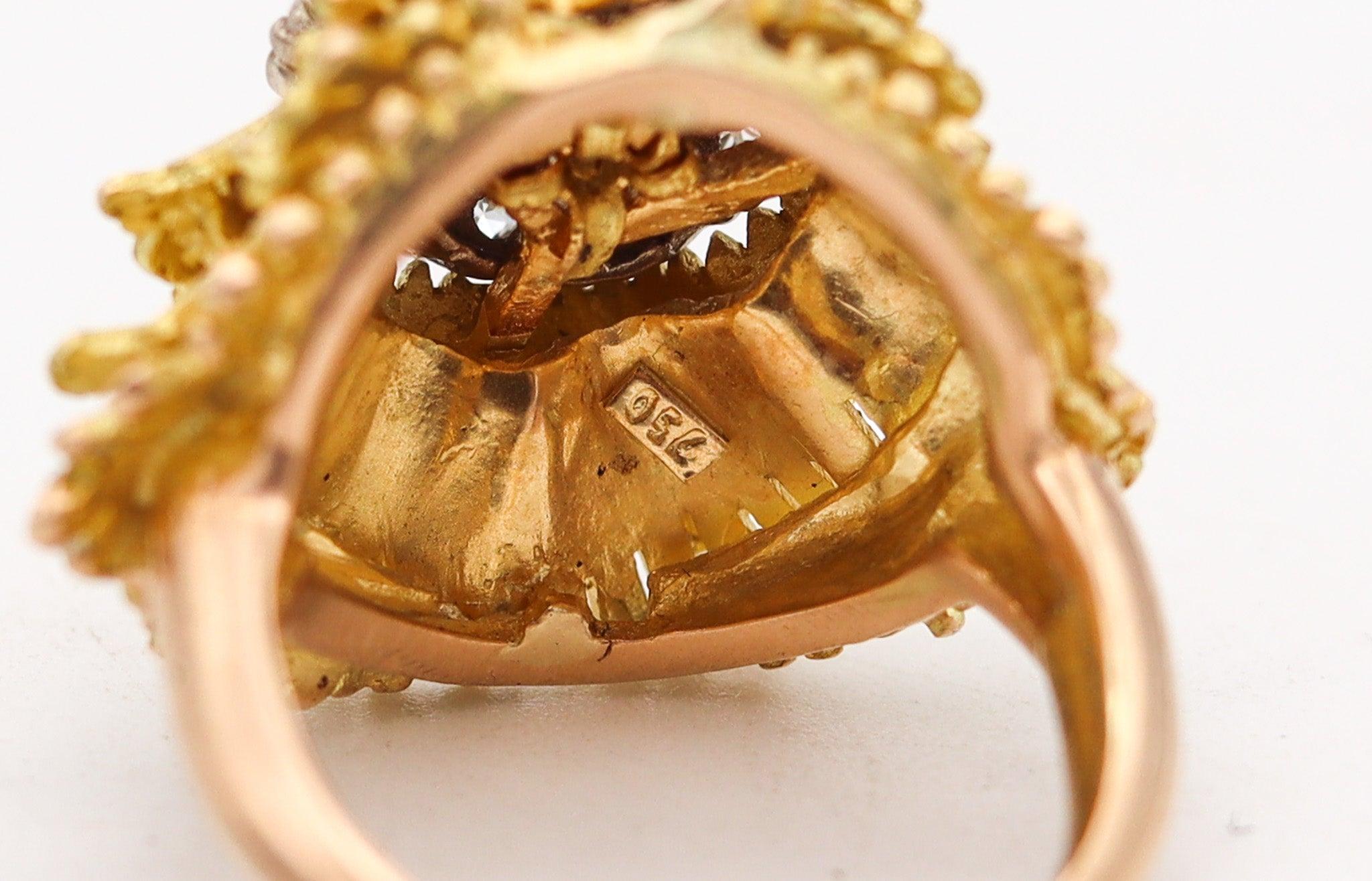 TIFFANY & CO. 1960 Cluster Cocktail Ring In 18Kt Gold With 1.74 Ctw In Diamonds 1