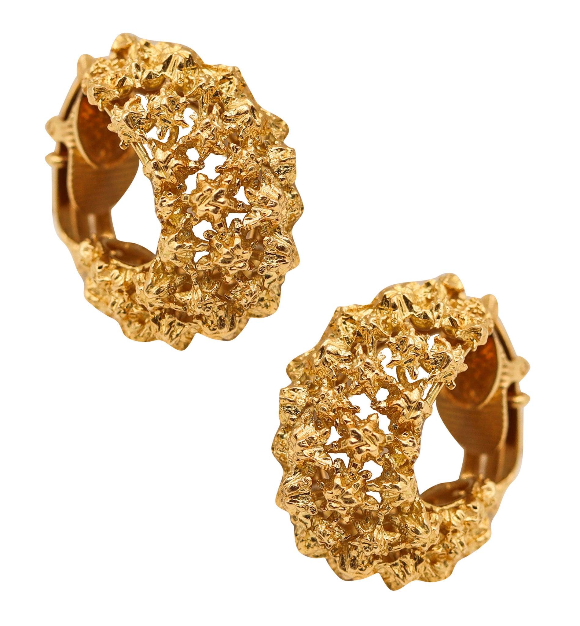 TIFFANY & CO. 1960 George Schuler Orecchini a cerchio in oro giallo massiccio 18Kt in vendita