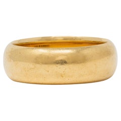 Tiffany & Co. 1960's 14 Karat Yellow Gold Vintage Wedding Cigar Band Ring