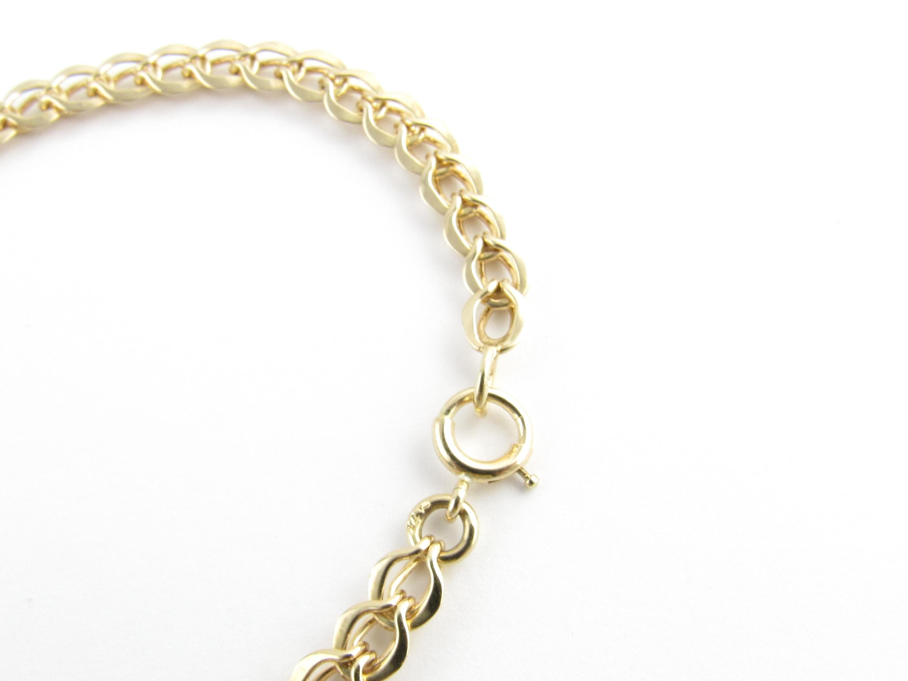 Tiffany & Co. 1960s 14 Karat Yellow Gold Double Link Charm Bracelet 1