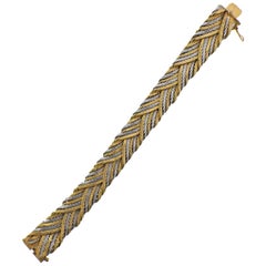 Tiffany & Co 1960s 18 Karat Gold Woven Bracelet