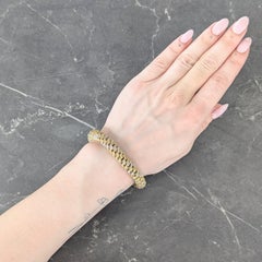 Tiffany & Co. 1960's 18 Karat Two-Tone Gold Vintage Woven Rope Chain Bracelet