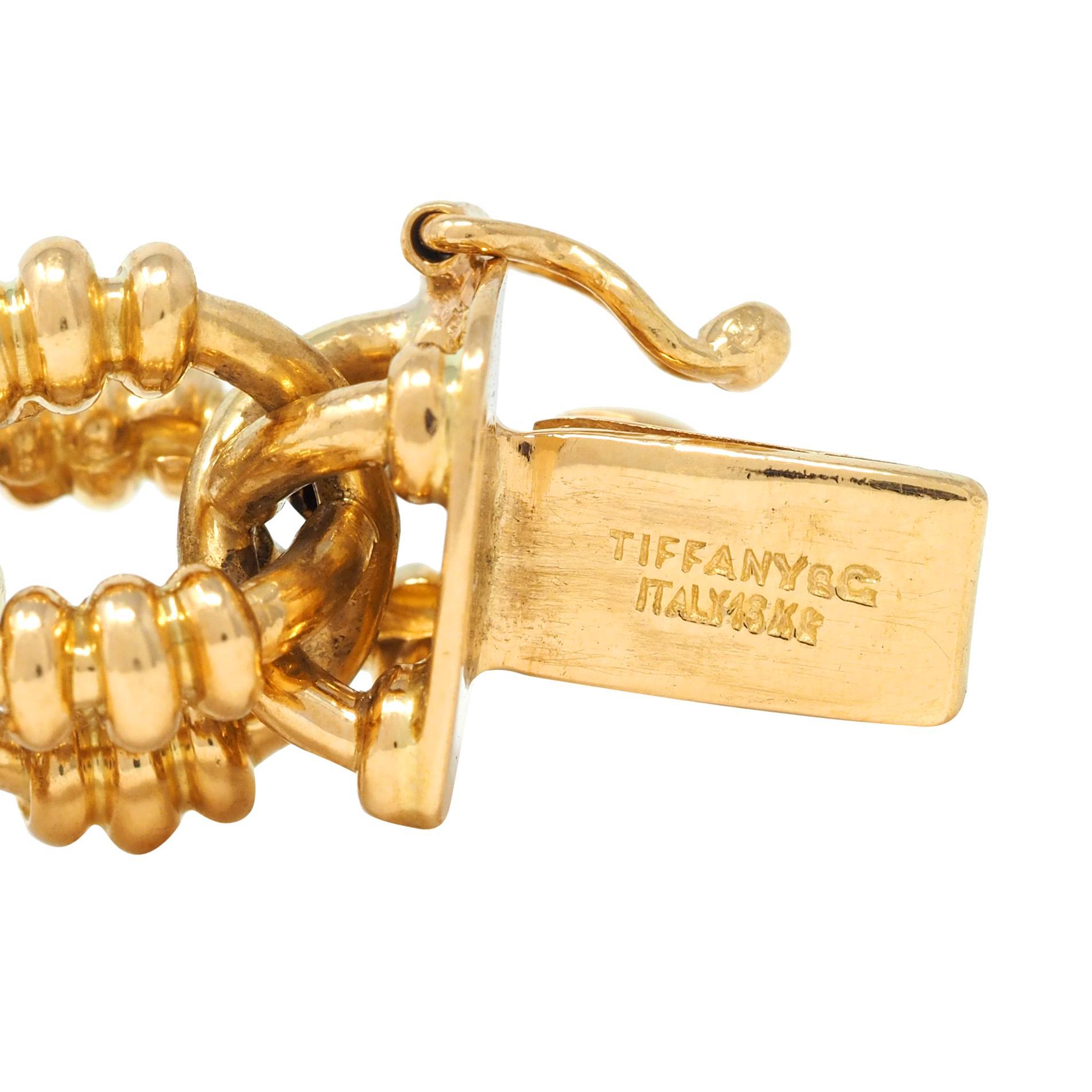 Tiffany & Co. 1960's 18 Karat Yellow Gold Sphere Link Vintage Bracelet For Sale 6