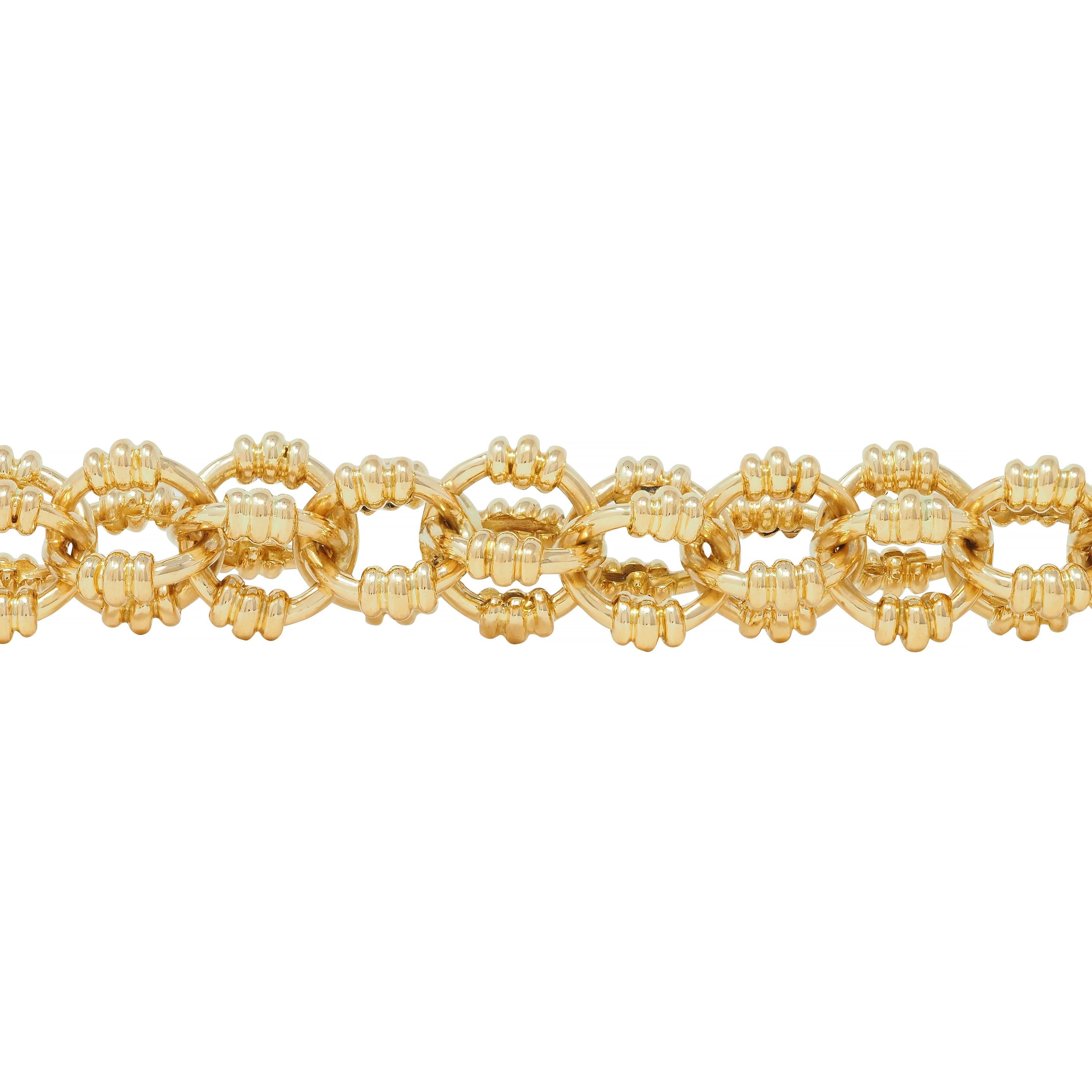 Tiffany & Co. 1960's 18 Karat Yellow Gold Sphere Link Vintage Bracelet For Sale 1