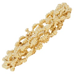 Tiffany & Co. Bracelet vintage à maillons sphériques en or jaune 18 carats, années 1960