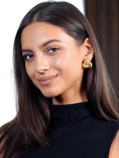Tiffany & Co. 1960's 18 Karat Yellow Gold Vintage Rope Knot Ear-Clip Earrings