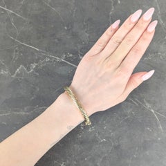 Tiffany & Co. 1960's 14 Karat Yellow Gold Vintage Twisted Rope Bangle Bracelet
