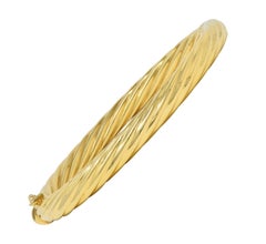 Tiffany & Co. 1960er Jahre 18 Karat Gelbgold Vintage-Armreif mit gedrehtem Seil