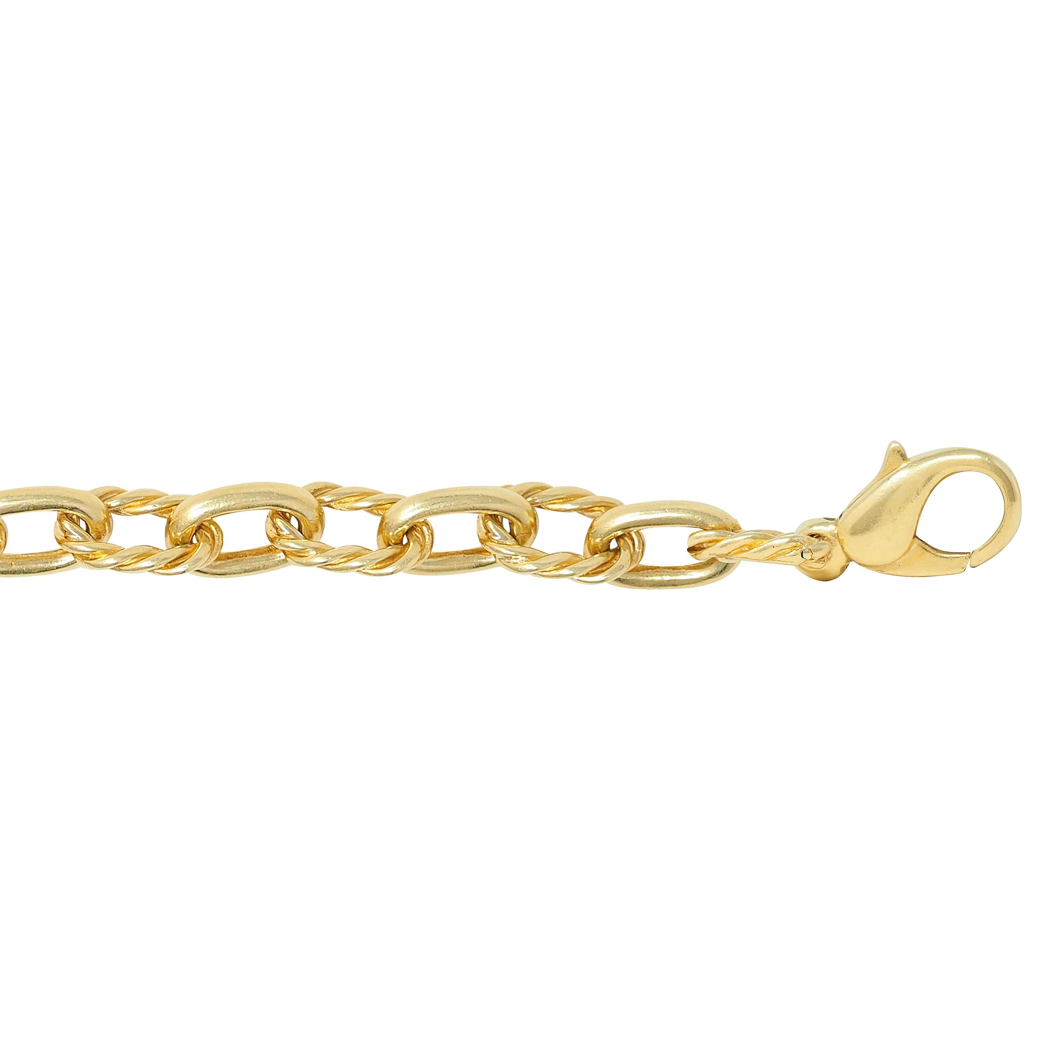 Tiffany & Co. 1960's 18 Karat Yellow Vintage Twisted Rope Link Chain (Chaîne à maillons torsadés) en vente 1