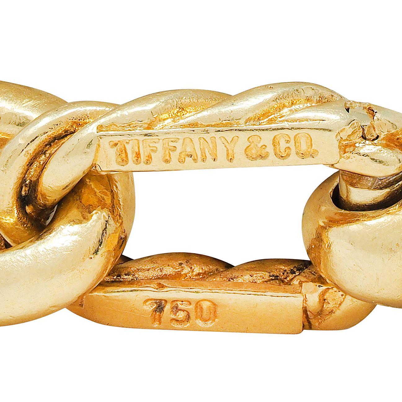 Tiffany & Co. 1960's 18 Karat Yellow Vintage Twisted Rope Link Chain (Chaîne à maillons torsadés) en vente 2
