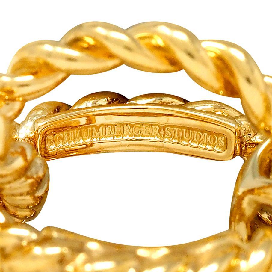 Tiffany & Co. 1960's 18K Gold Twisted Rope Sphere Link Vintage en vente 1