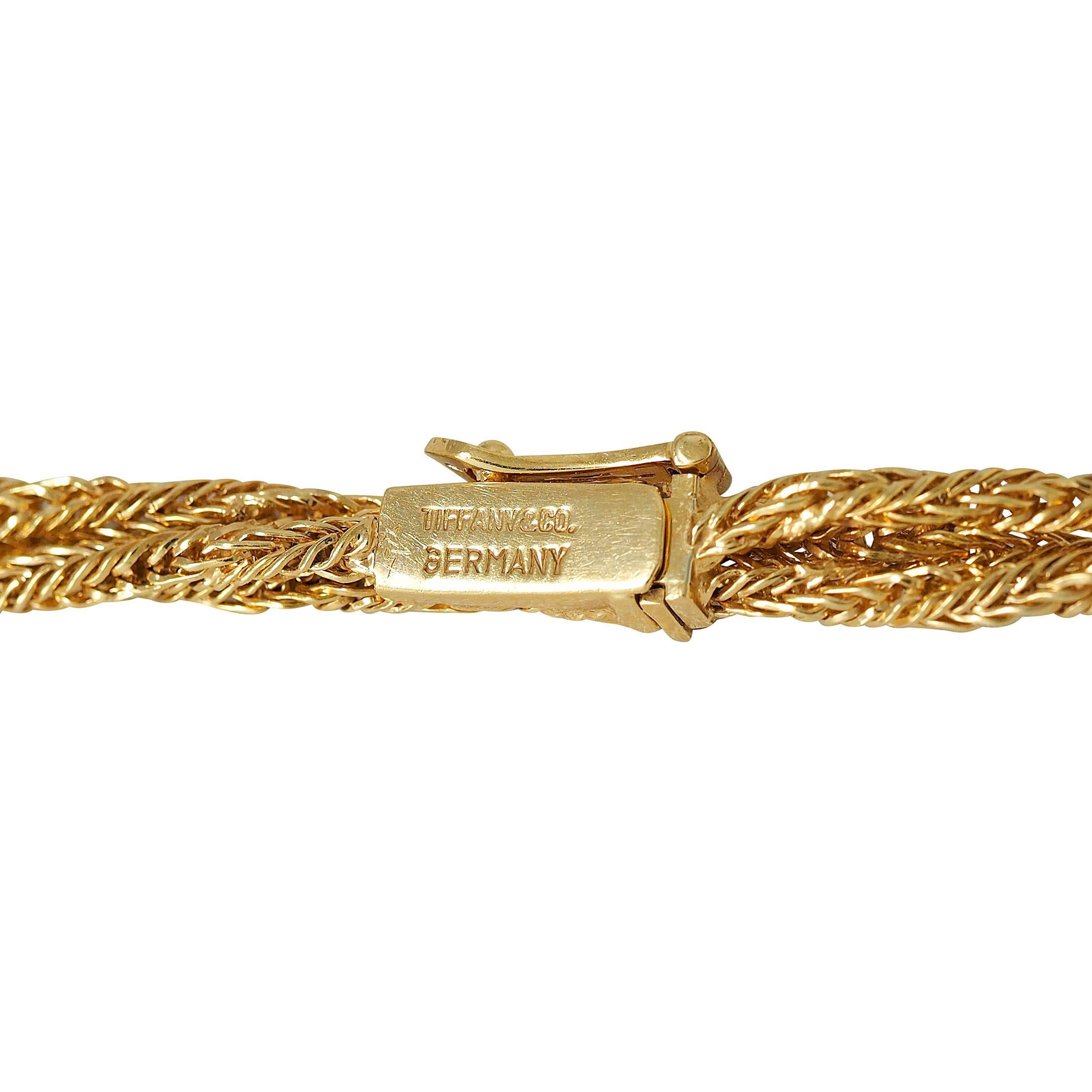 Tiffany & Co. 1960's 18K Gold Twisted Rope Vintage Multi-Strand Necklace For Sale 4