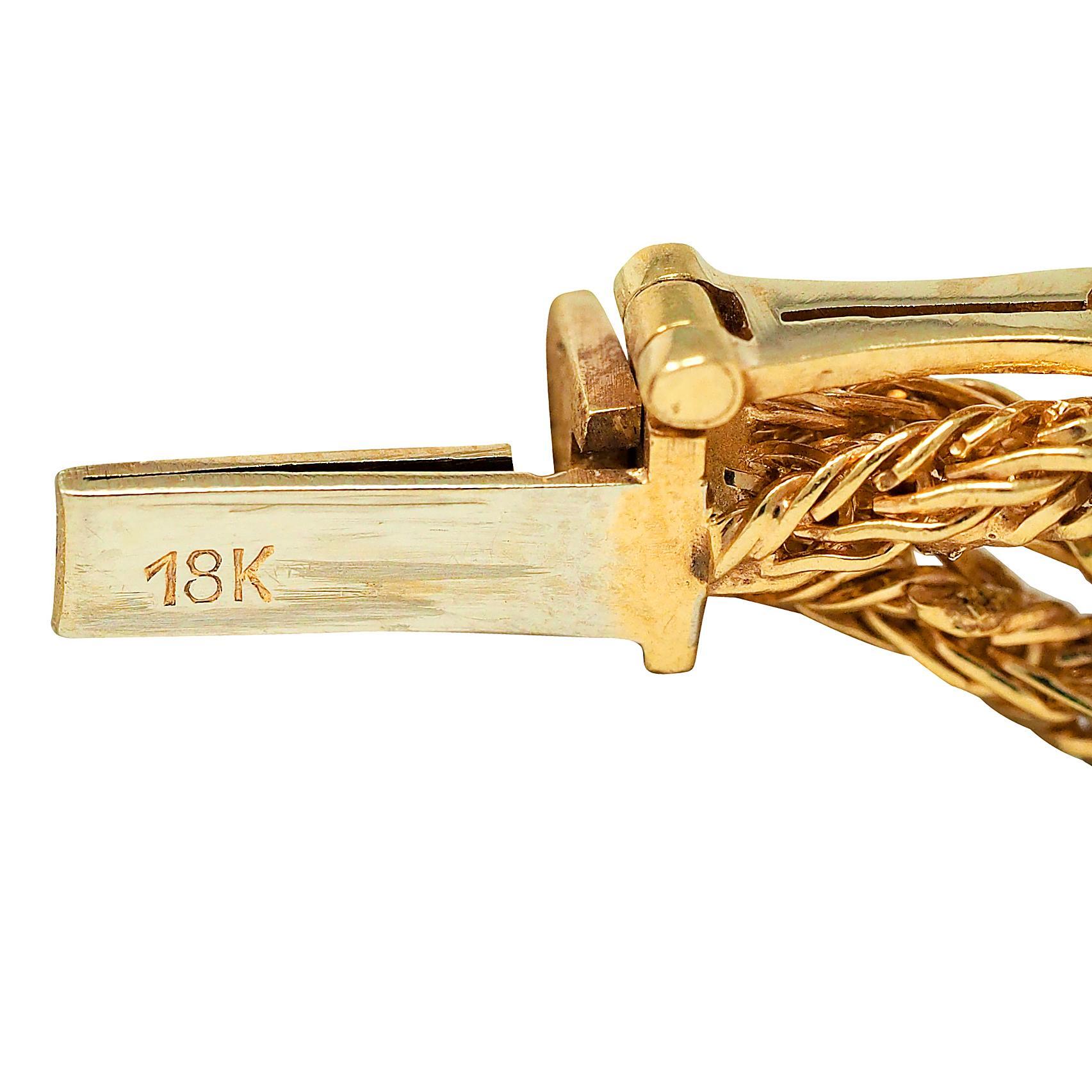 Tiffany & Co. 1960's 18K Gold Twisted Rope Vintage Multi-Strand Necklace For Sale 5