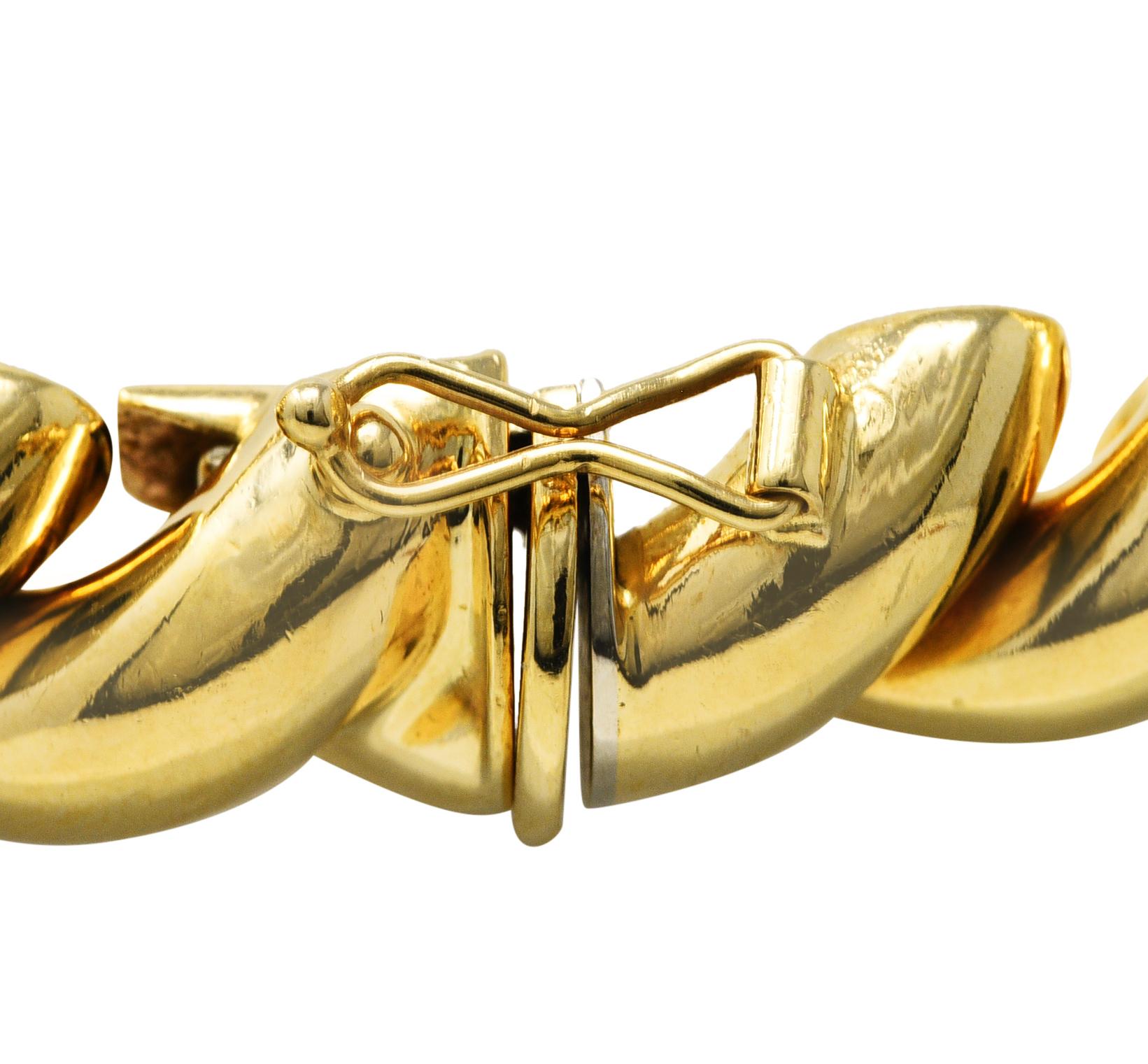 Tiffany & Co. 1960's Modernist 14 Karat Yellow Gold Twist Link Vintage Necklace 2