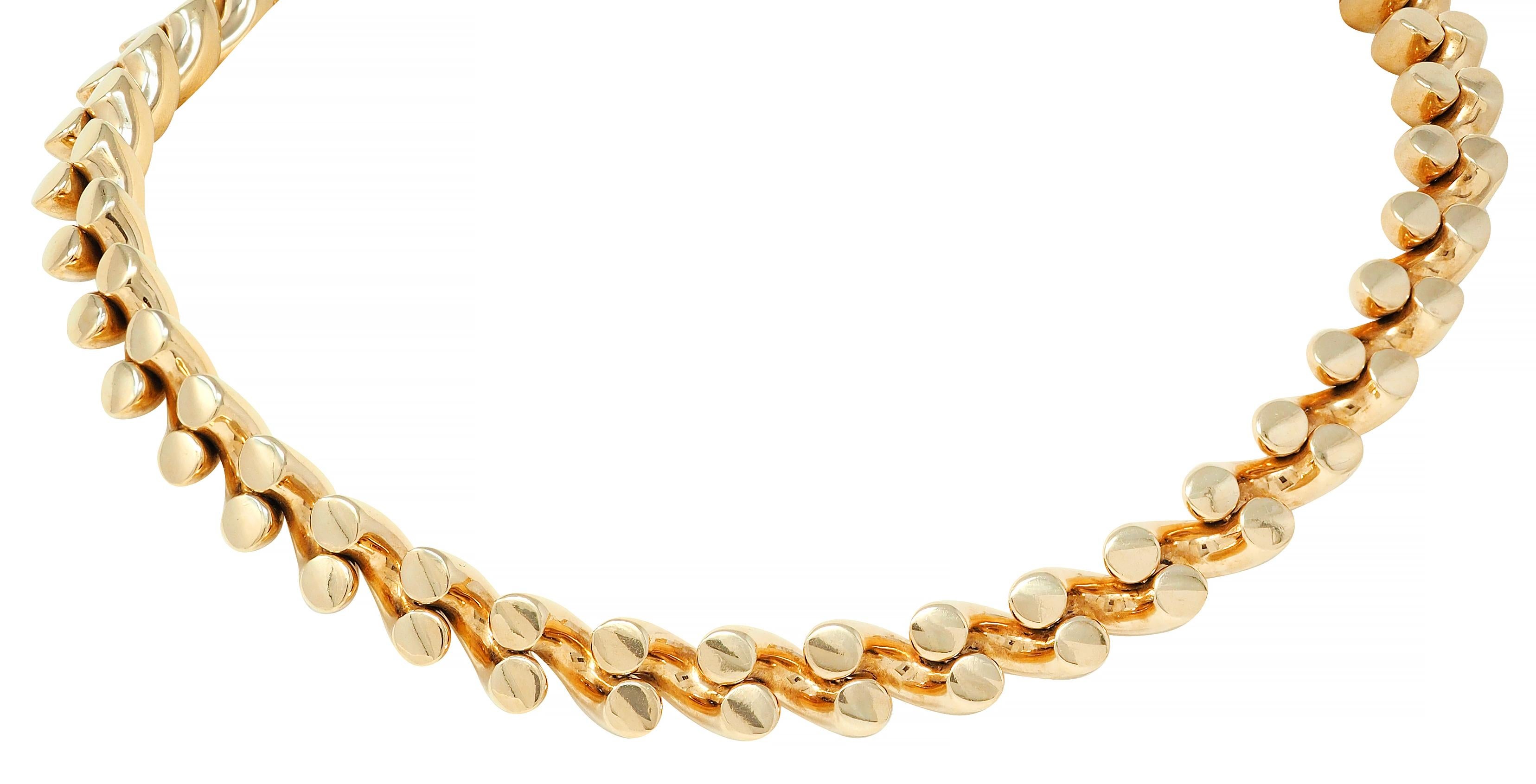 Women's or Men's Tiffany & Co. 1960's Modernist 14 Karat Yellow Gold Vintage Chain Necklace