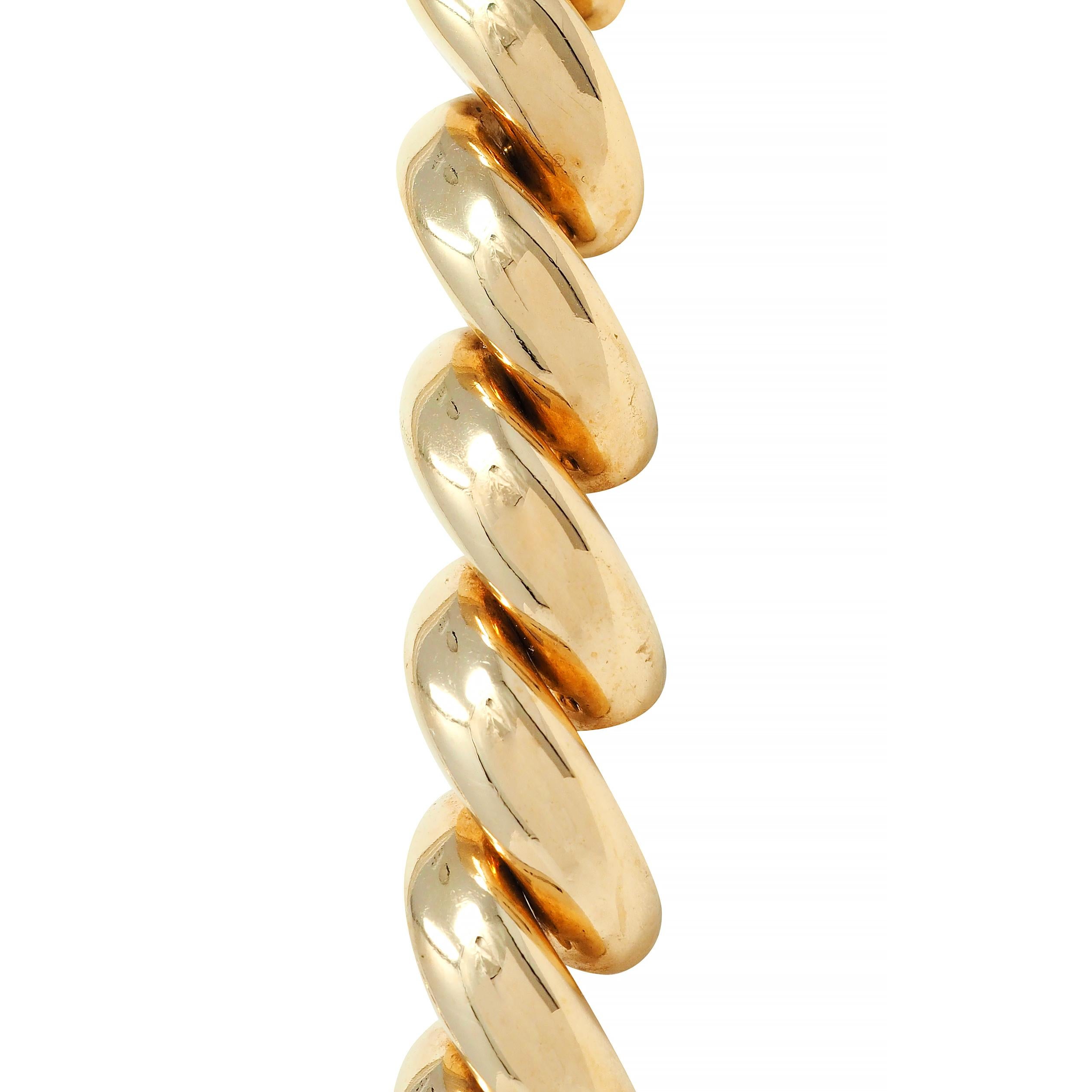 Tiffany & Co. 1960's Modernist 14 Karat Yellow Gold Vintage Chain Necklace 5