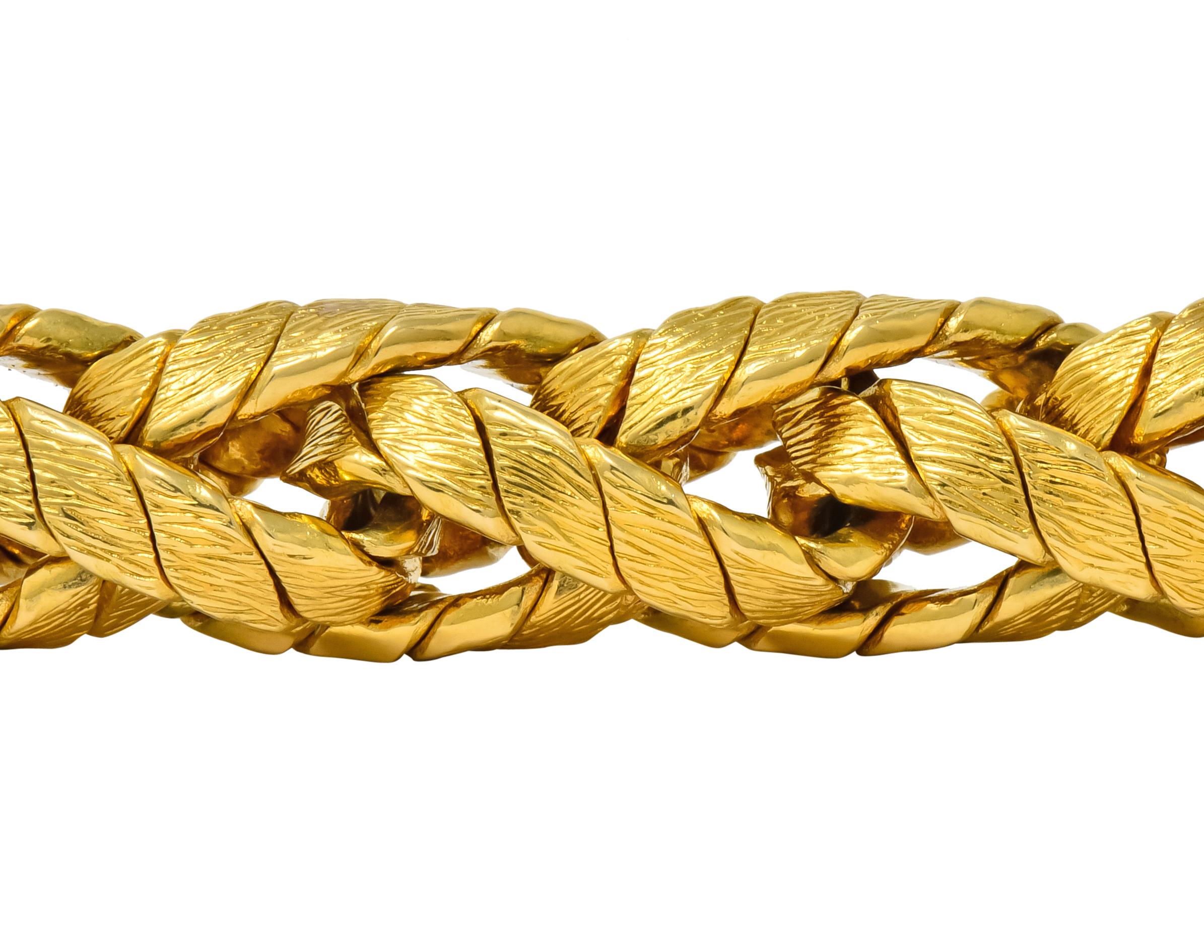 Retro Tiffany & Co. 1960s Vintage 18 Karat Gold Barrel Link Bracelet