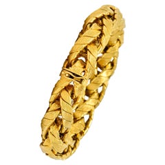 Tiffany & Co. 1960s Vintage 18 Karat Gold Barrel Link Bracelet