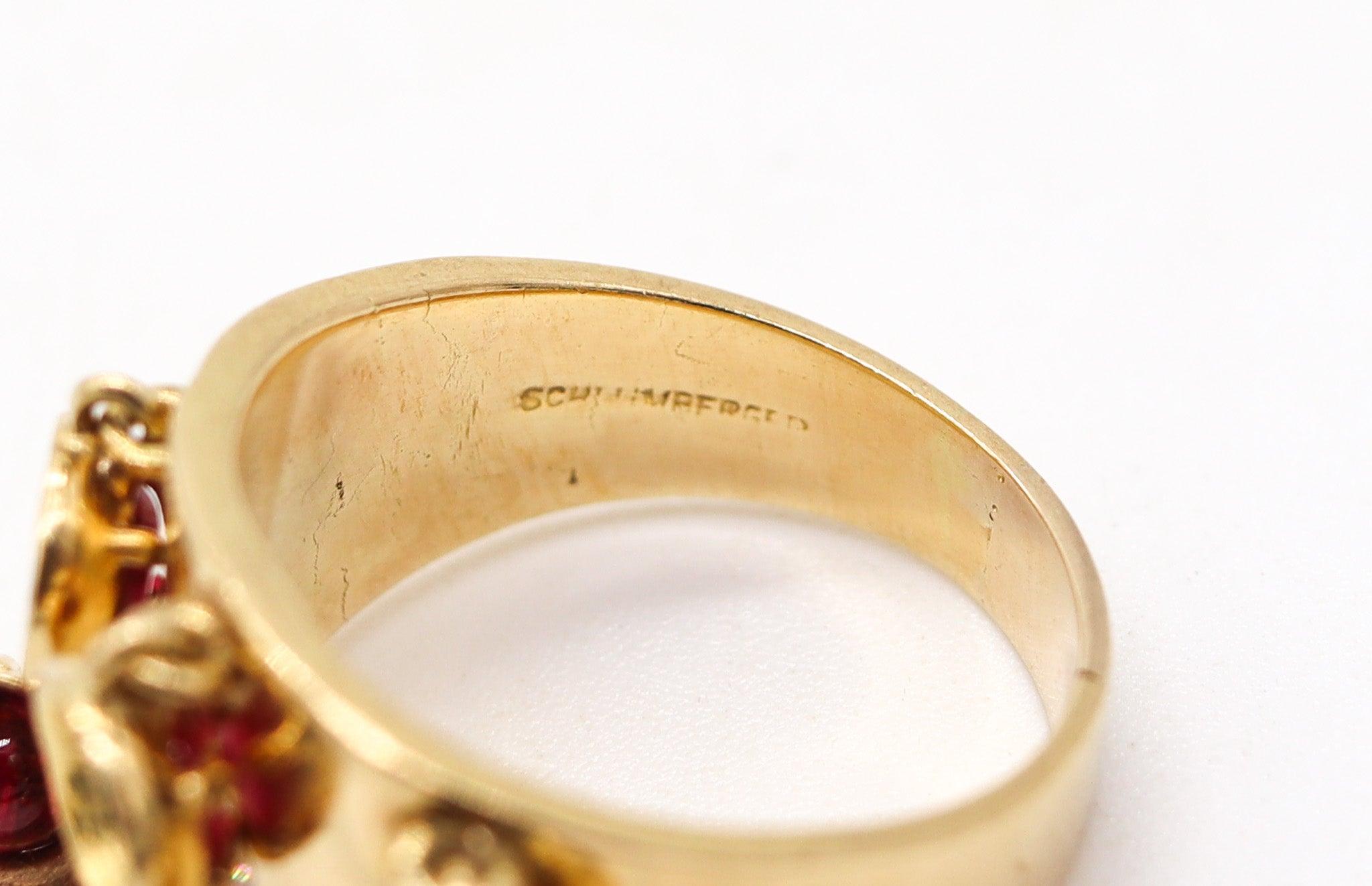 TIFFANY & CO. 1968 Jean Schlumberger Bague Cinétique Or Jaune 18Kt Avec Rubis Pour femmes en vente