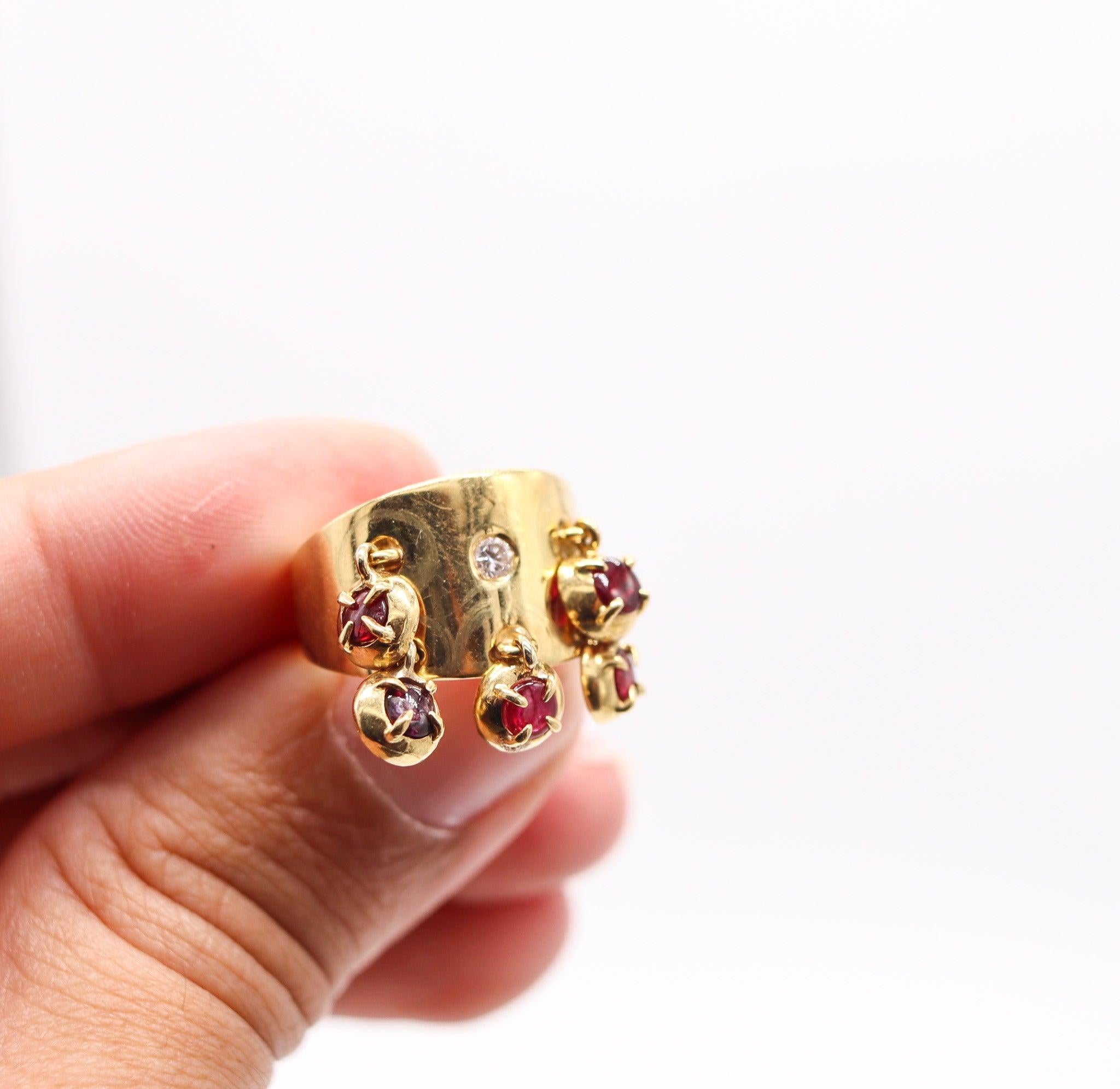 TIFFANY & CO. 1968 Jean Schlumberger Bague Cinétique Or Jaune 18Kt Avec Rubis en vente 2