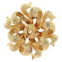 TIFFANY & CO 1970 18kt Gelbgold Blumenbrosche Anstecknadel