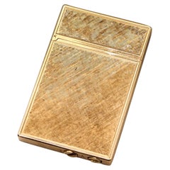 Tiffany & Co. 1970 Modernist Petrol Fluid Fiorentini Pocket Lighter In 14Kt Gold