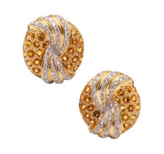 Yellow Sapphire Clip-on Earrings